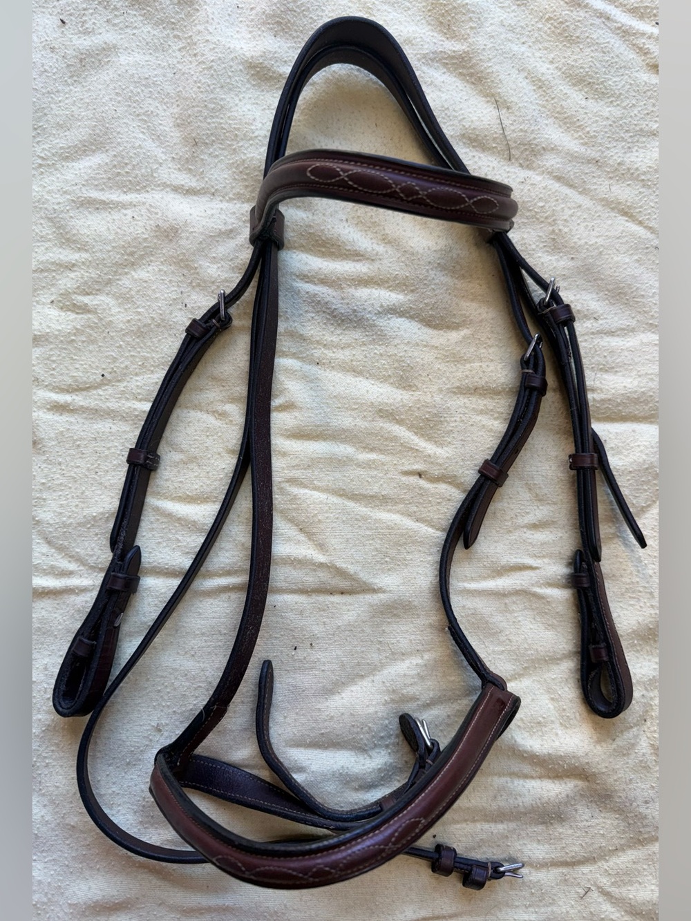 Cob sized fancy stitch bridle